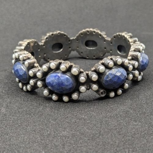 Bangle with Stones and Pearls