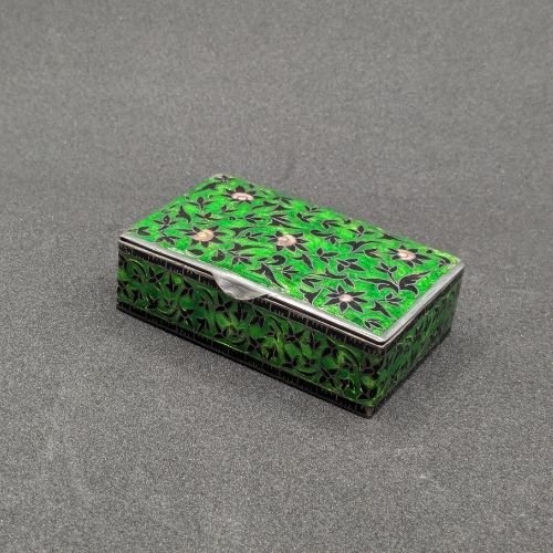Silver Meenakari Box